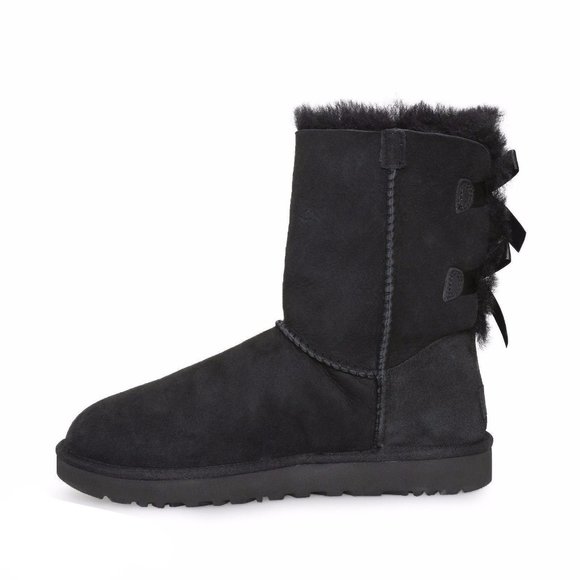 UGG Bailey Bow II Black Boots - Youth - Picture 4 of 6